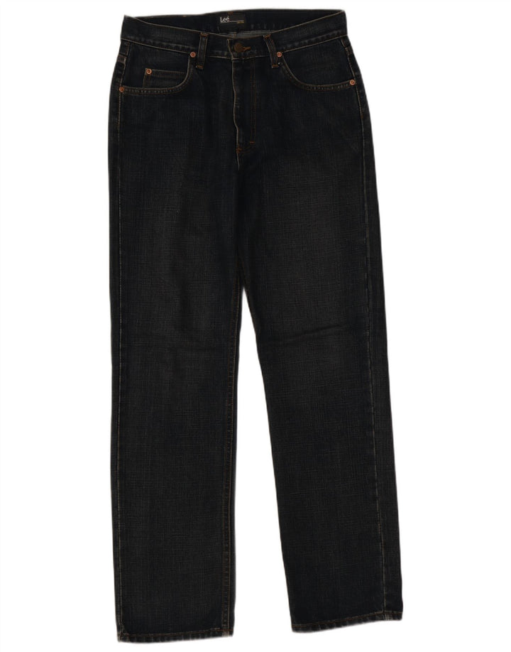 Lee Herren Straight Jeans W30 L31 Marineblaue Baumwolle