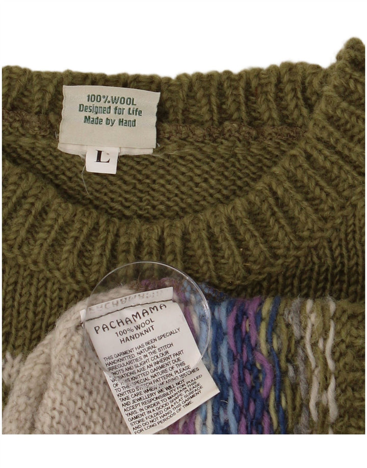 Pachamama Damen-Pullover mit U-Boot-Ausschnitt, Gr. 42, Größe L, mehrfarbig