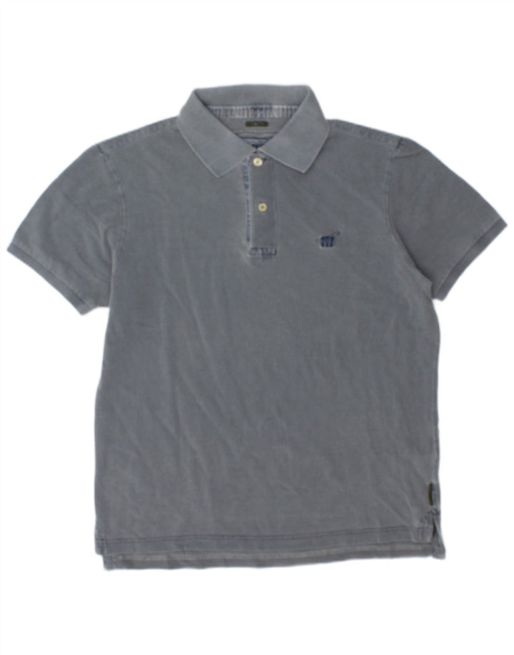 Henry Cottons Slim-Fit-Poloshirt für Herren aus mittelgrauer Baumwolle