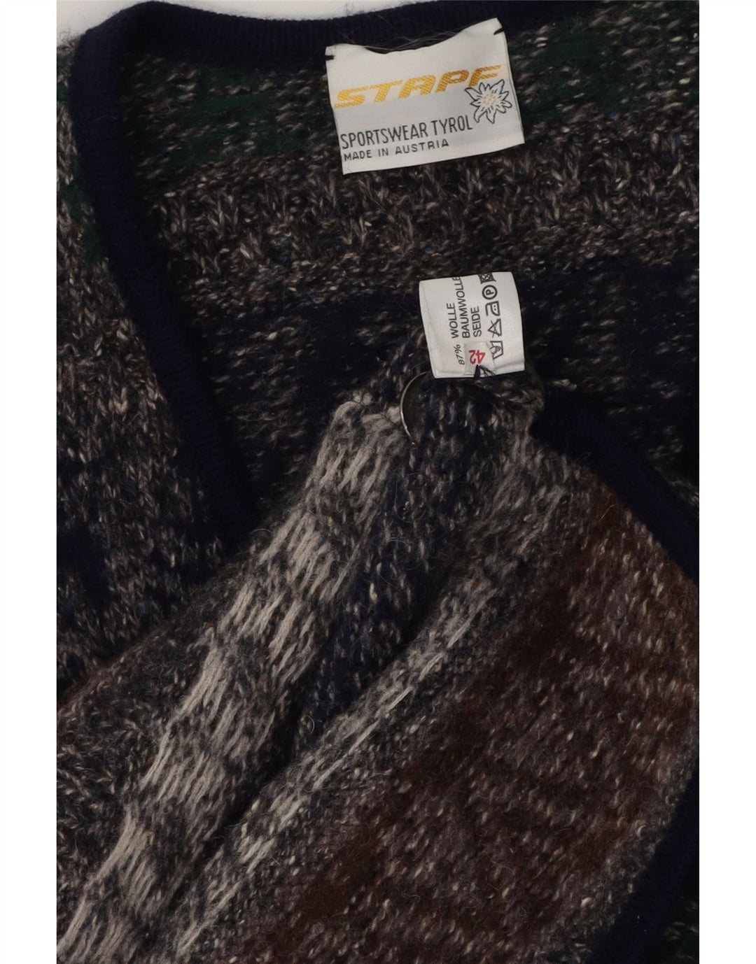 Stapf Damen Strickjacke Pullover EU 42 Groß Mehrfarbig Fair Isle