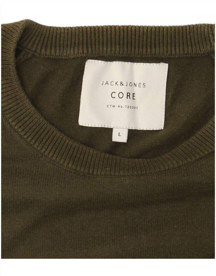 Jack & Jones Herren-Sweatshirt-Pullover, groß, grün, Farbblock