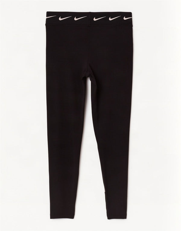 Nike Womens Graphic Leggings UK 18 XL Schwarz Baumwolle