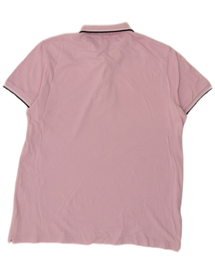 French Connection Herren-Poloshirt in normaler Passform aus mittelrosa Baumwolle