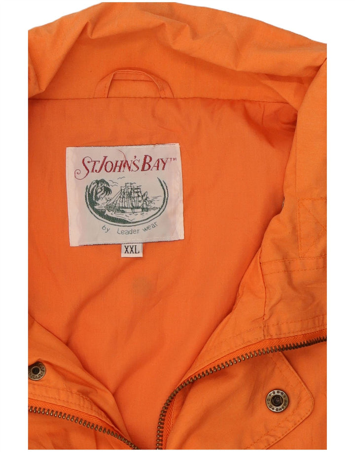 St. John's Bay Herren-Utility-Jacke in Übergröße, UK 44, 2XL, orangefarbenes Polyester