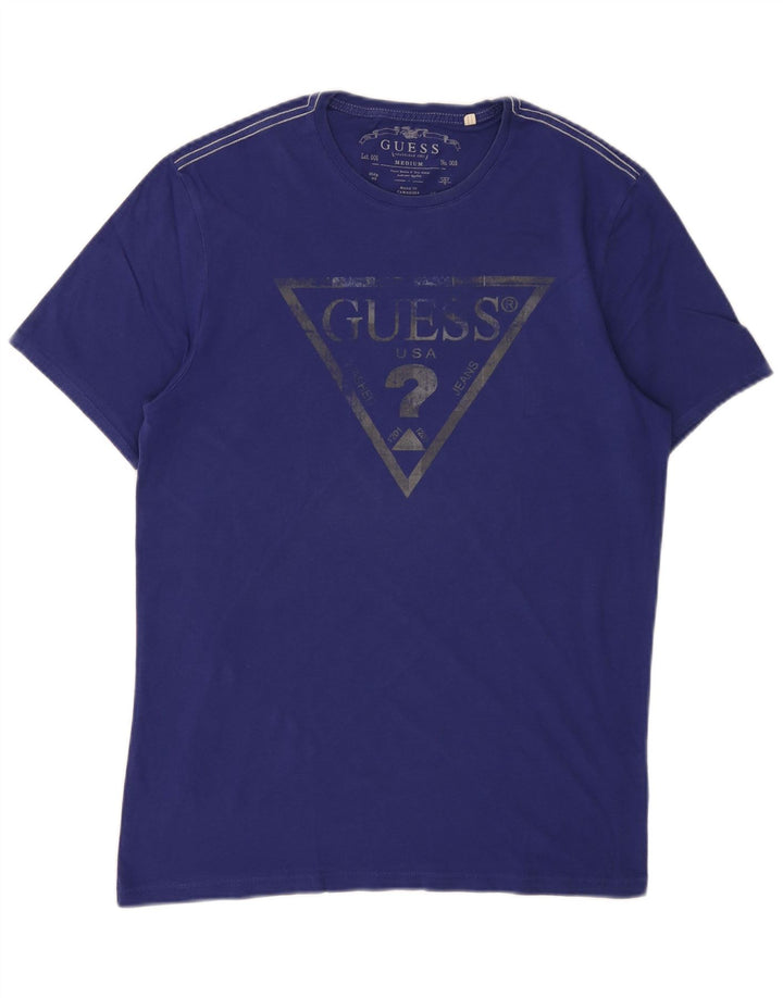 Guess Herren-T-Shirt mit Grafik, mittelviolette Baumwolle