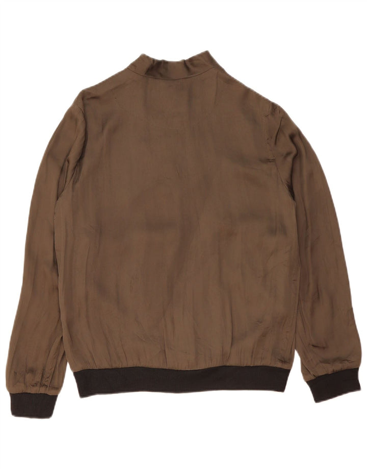 Übergroße Bomberjacke für Damen von Zara, UK 10, Small, Khaki, Colourblock-Polyester