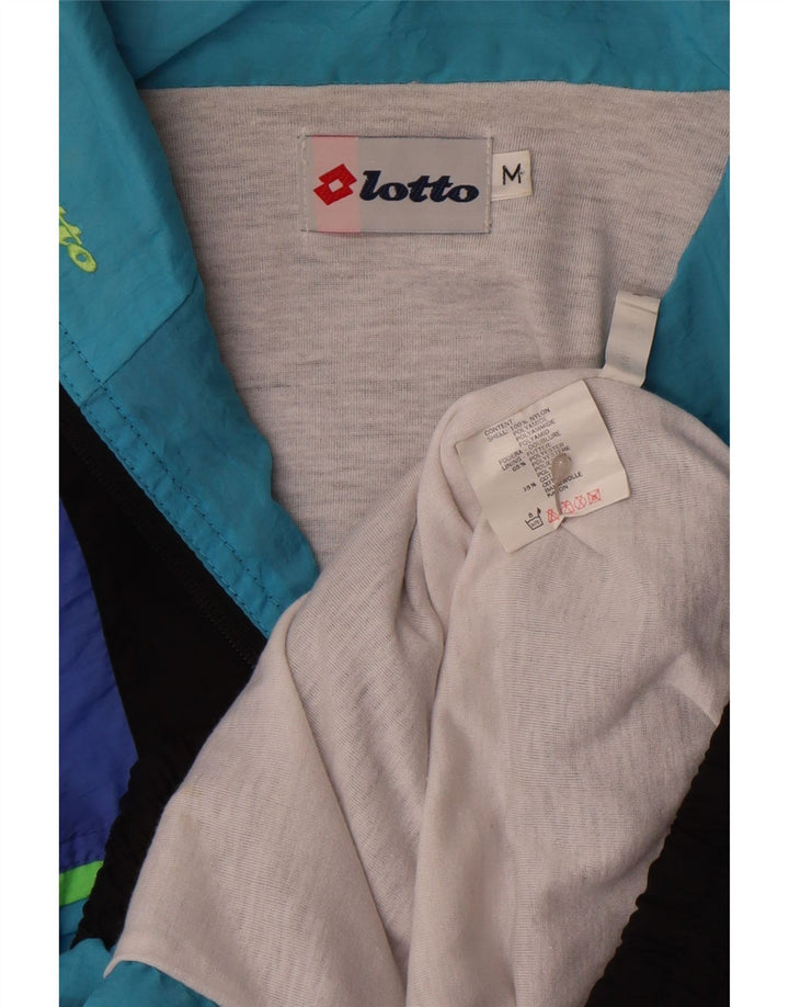 Lotto Herren-Trainingsanzugoberteil mit Grafik, mittelblaues Colourblock-Nylon