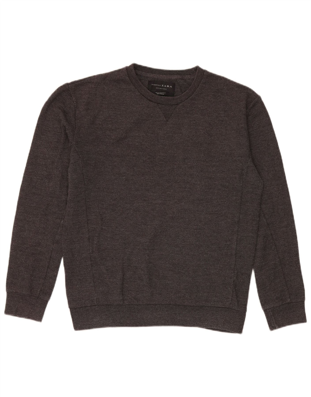 Zara Herren Sweatshirt Pullover Mittelgrau