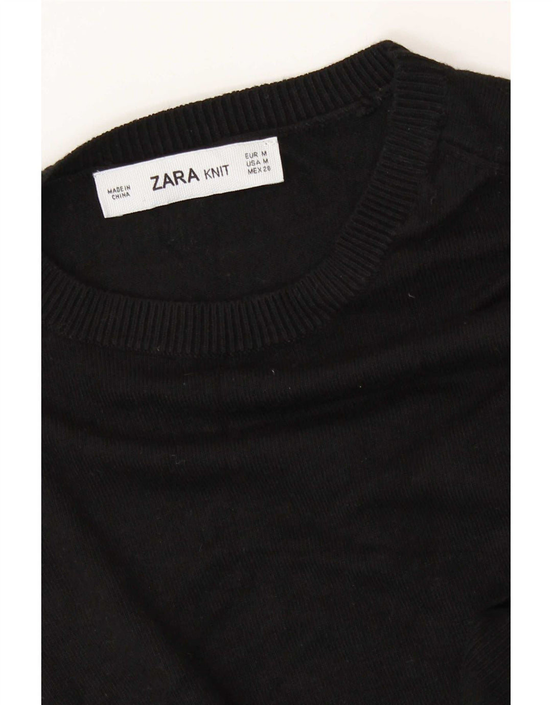 Zara Damen-Pullover mit U-Boot-Ausschnitt, Gr. 12, mittelschwarz