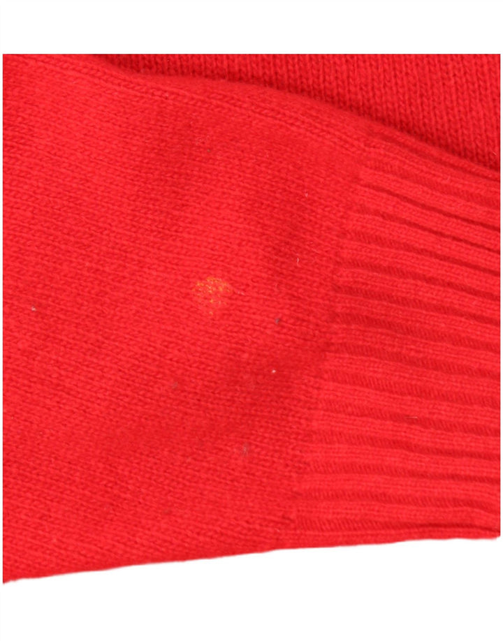 Sergio Tacchini Herren-Pullover mit Rundhalsausschnitt, große rote Wolle