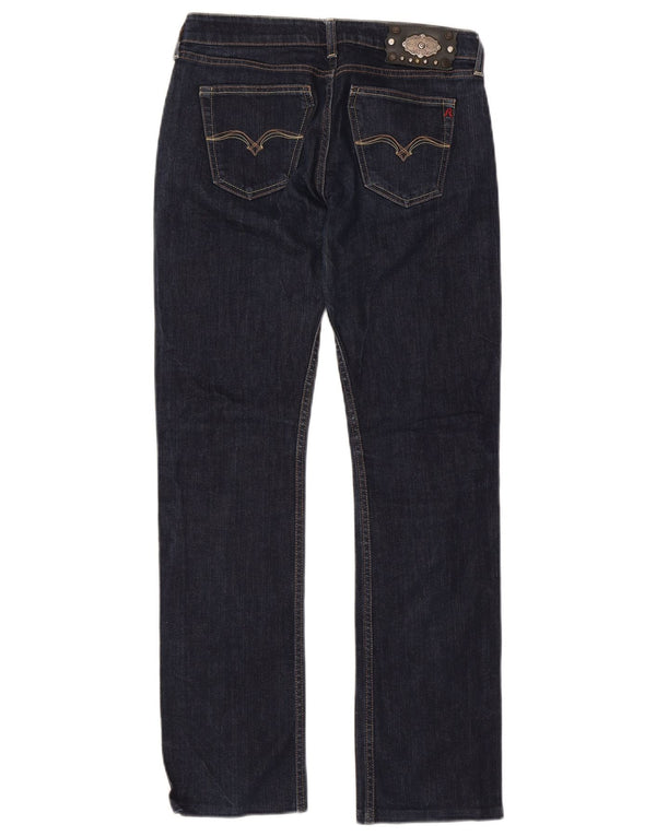 Replay Damen Loko Straight Jeans W28 L30 Marineblau