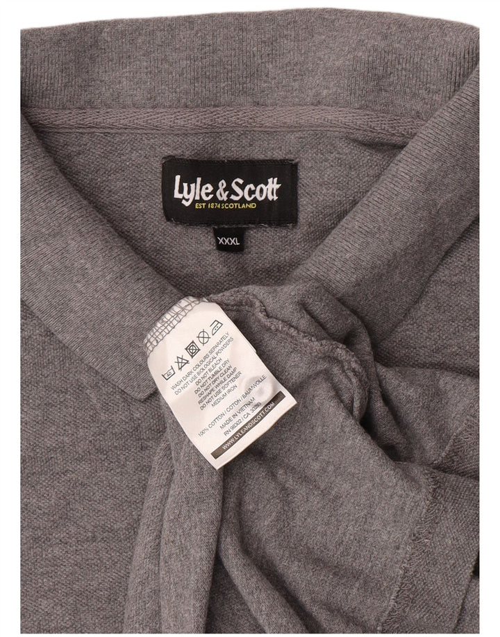 Lyle & Scott Herren Poloshirt 3XL Grau Baumwolle