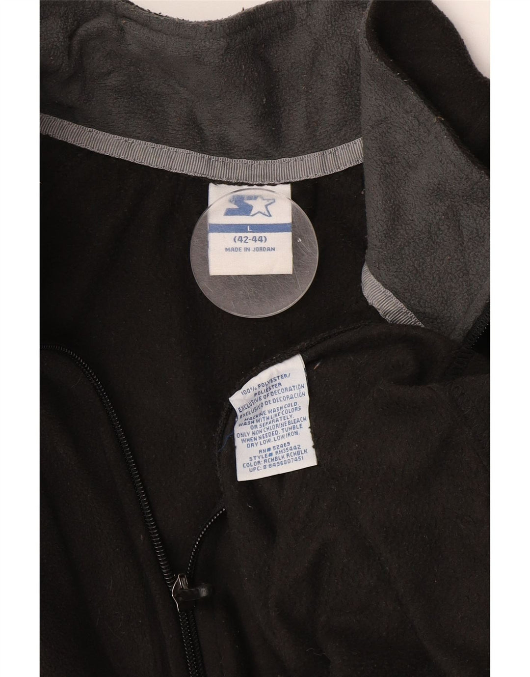 Starter Herren Fleecejacke UK 40 Large Schwarz Polyester