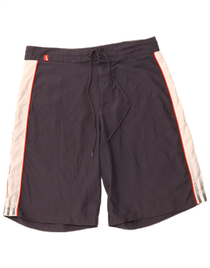 ADIDAS Herren-Badeshorts aus mittelgrauem Colourblock-Polyester
