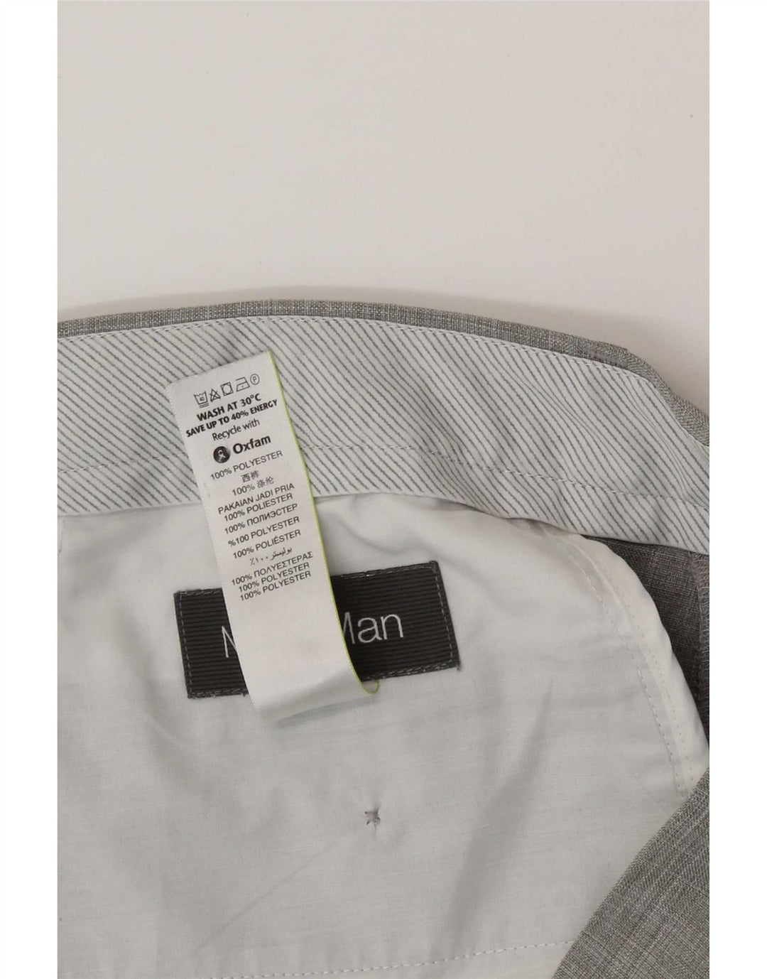 Marks & Spencer Herren-Anzughose mit Pegged-Anzug, W32, L29, graues Polyester