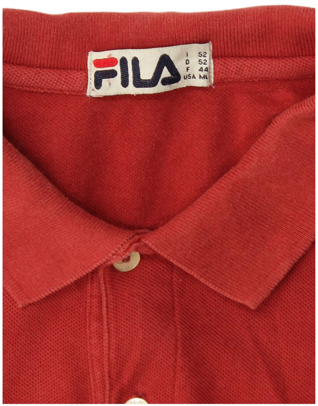 FILA Herren Poloshirt mittelrote Baumwolle