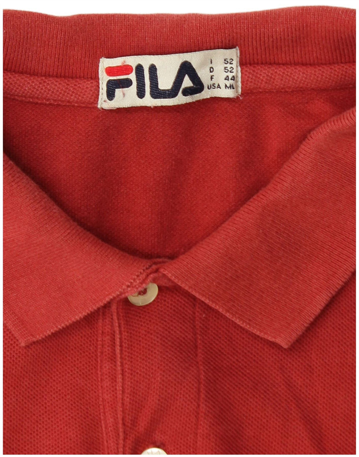 FILA Herren Poloshirt mittelrote Baumwolle