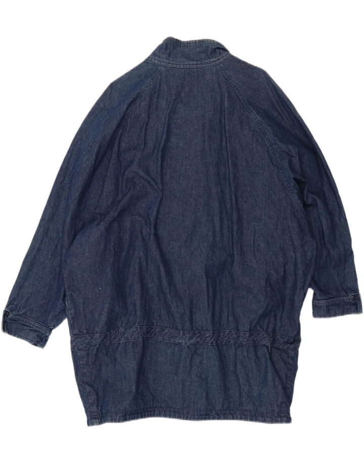 Vintage Damen Übergroßer Jeansmantel EU 42 Große blaue Baumwolle