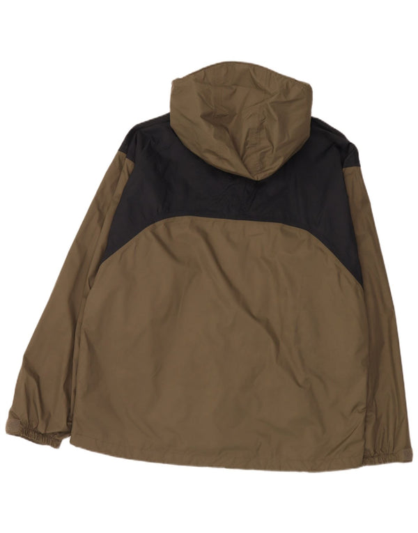 Columbia Herren Interchange Kapuzen-Regenjacke UK 40 Large Khaki Colourblock