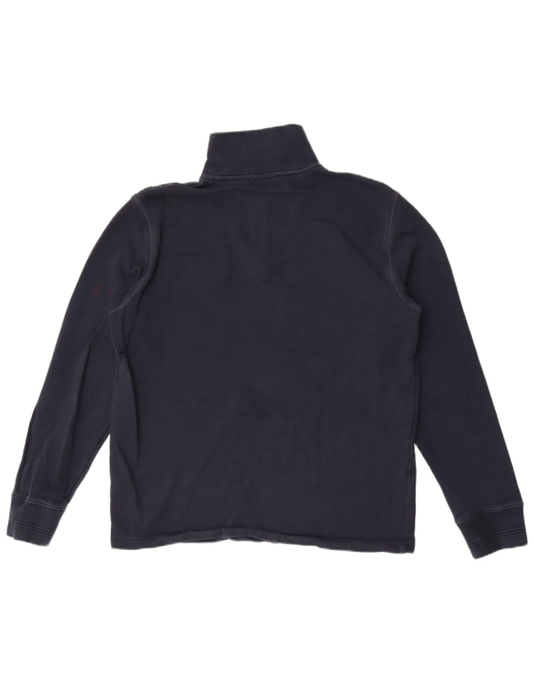 Marks & Spencer Herren-Sweatshirt mit Reißverschluss am Hals, mittlere marineblaue Baumwolle