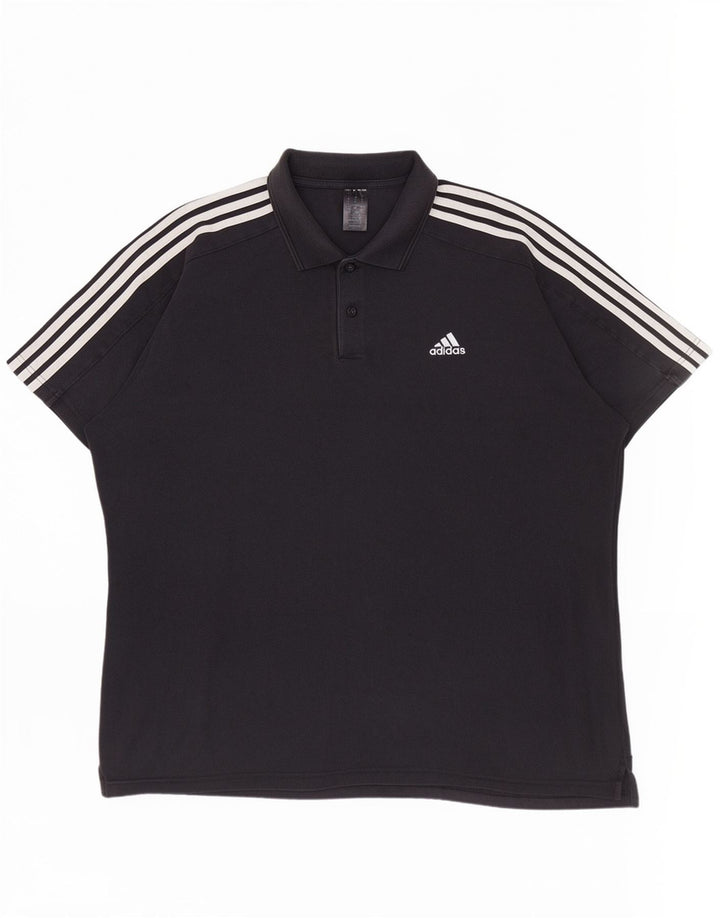 Adidas Herren Poloshirt 2XL Schwarz Baumwolle