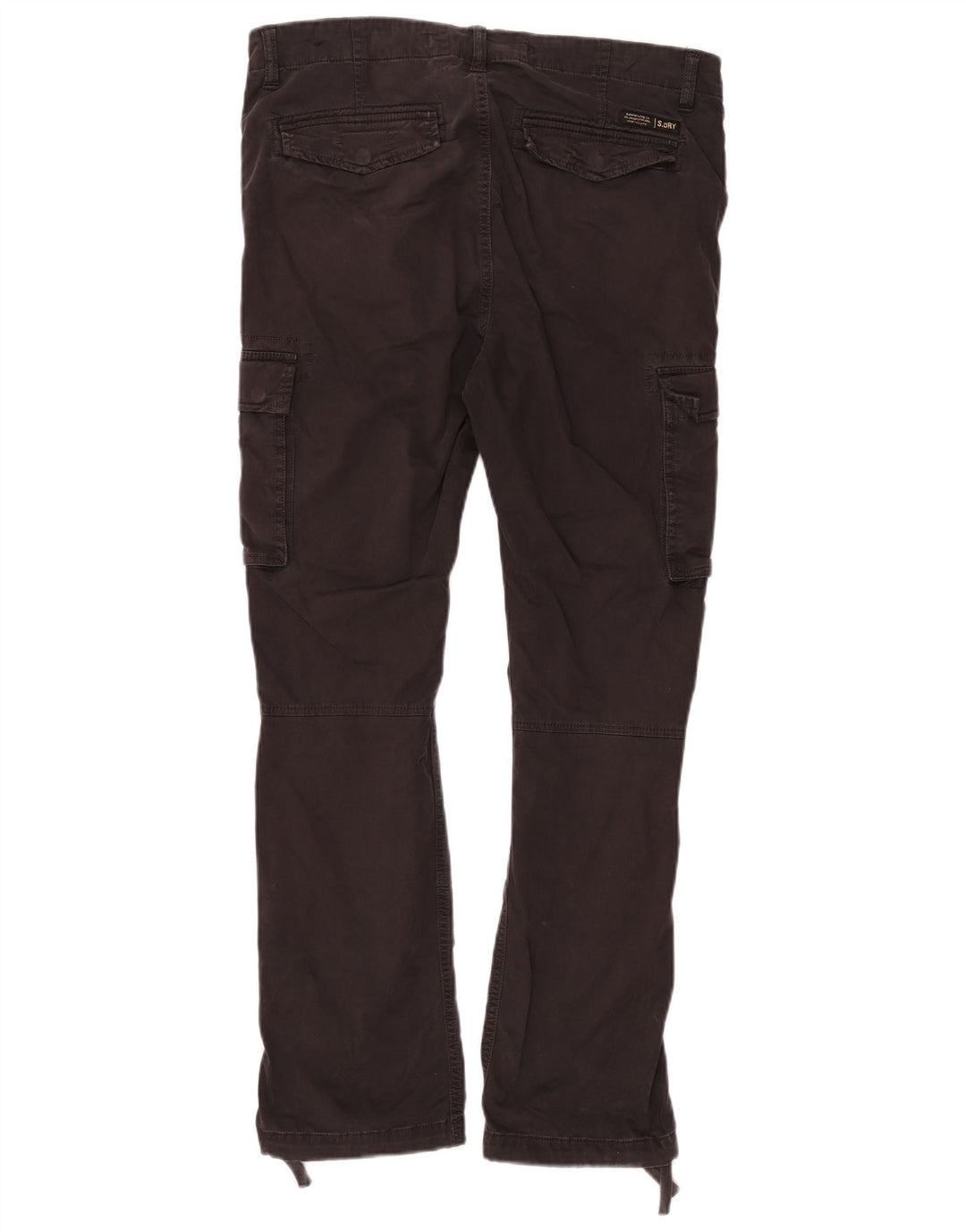 Superdry Herren gerade Cargohose W32 L29 schwarze Baumwolle
