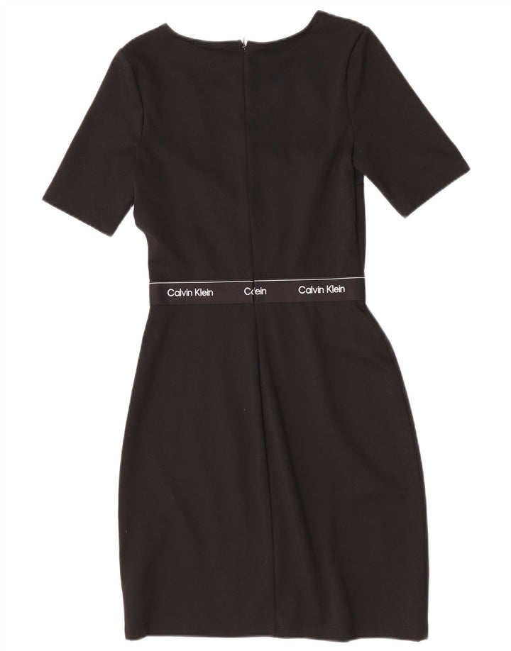 Calvin Klein Damen Graphic Etuikleid EU 34 XS Schwarz Polyester