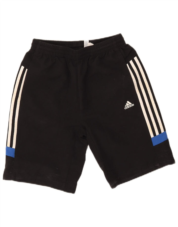 Adidas Sportshorts für Jungen, 13–14 Jahre, schwarzes Colourblock-Polyester