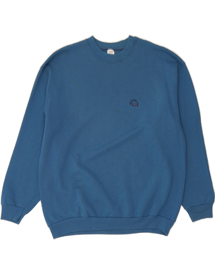VINTAGE Mens Sweatshirt Jumper 2XL Blue Cotton Vintage Vintage and Second-Hand Vintage from Messina Hembry 