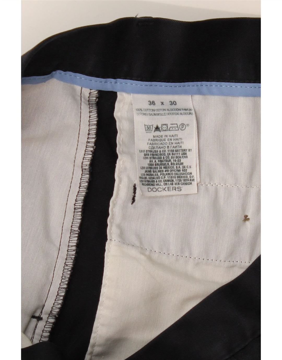 Dockers Herren gerade Chinohose W36 L30 Marineblau
