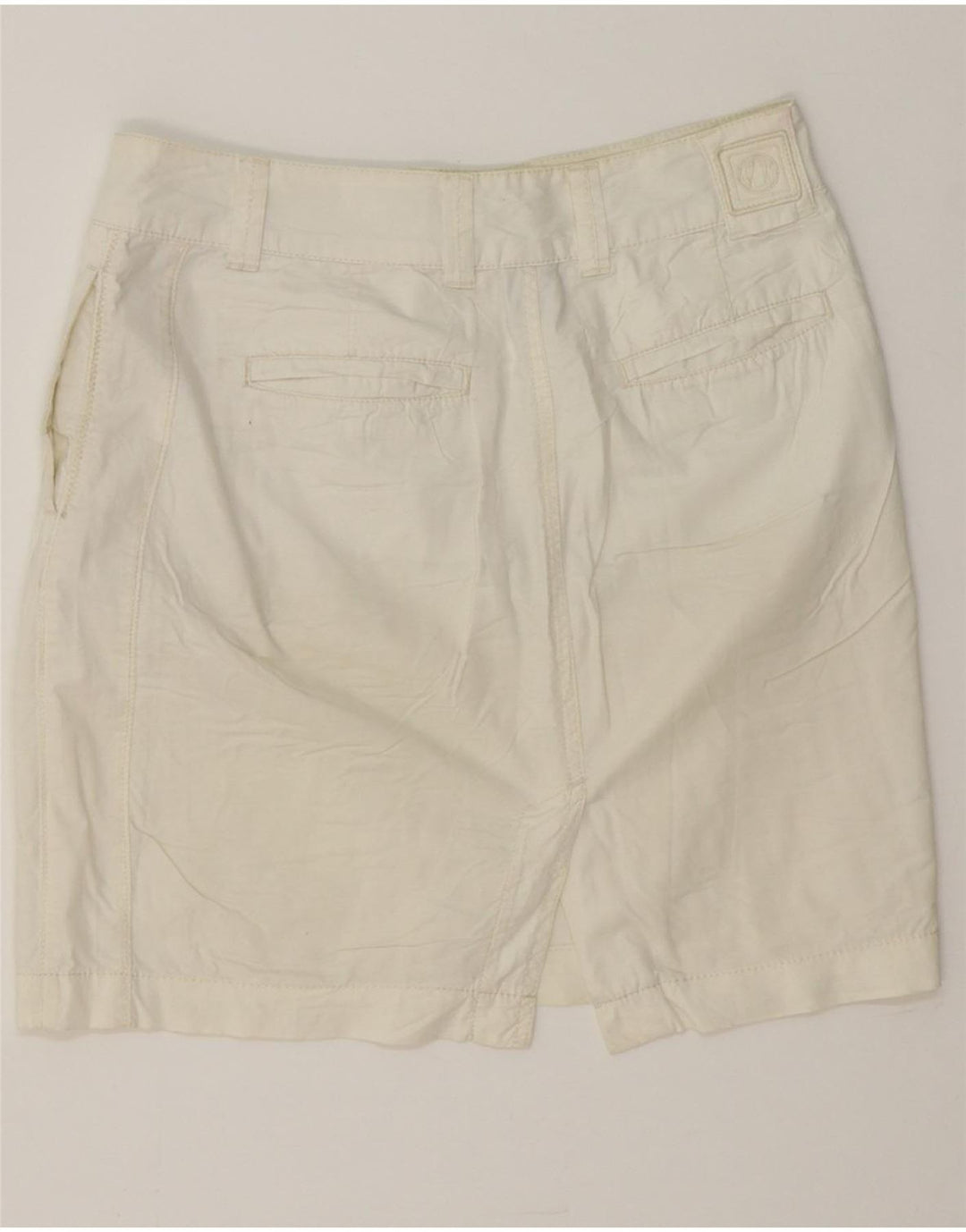 MURPHY & NYE Womens Mini Skirt W27 Small  White Cotton Vintage Murphy & Nye and Second-Hand Murphy & Nye from Messina Hembry 
