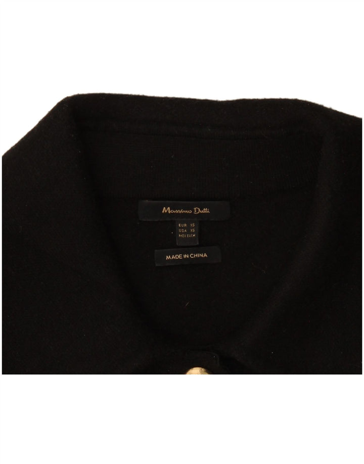 Massimo Dutti Damen Crop Übergroße Bolerojacke UK 6 XS Schwarz