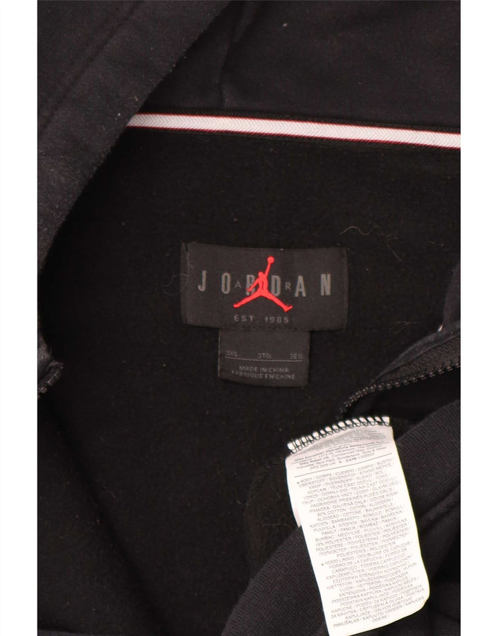 Jordan Herren-Kapuzenpullover mit Reißverschluss, 3XL, schwarze Baumwolle