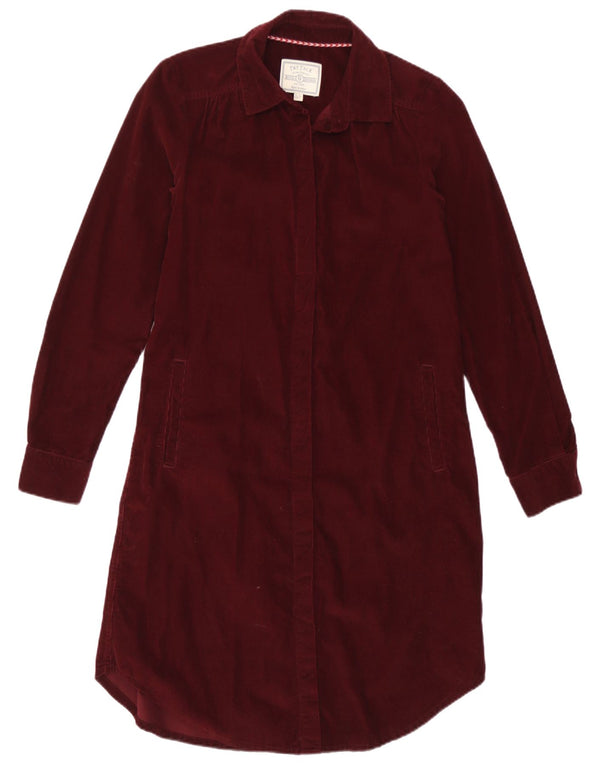 Fat Face Damen-Hemdkleid aus Cord, UK 6, XS, Burgunderrot, Baumwolle