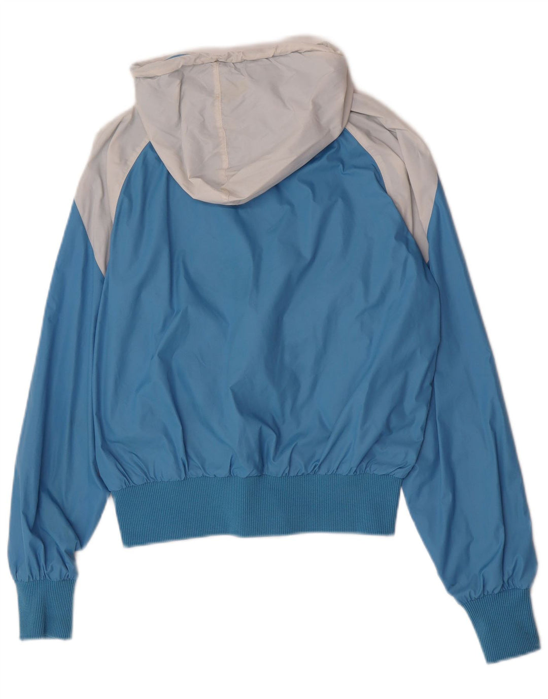 Nike Damen-Regenjacke mit Kapuze, UK 10/12, mittelblaues Colourblock-Nylon