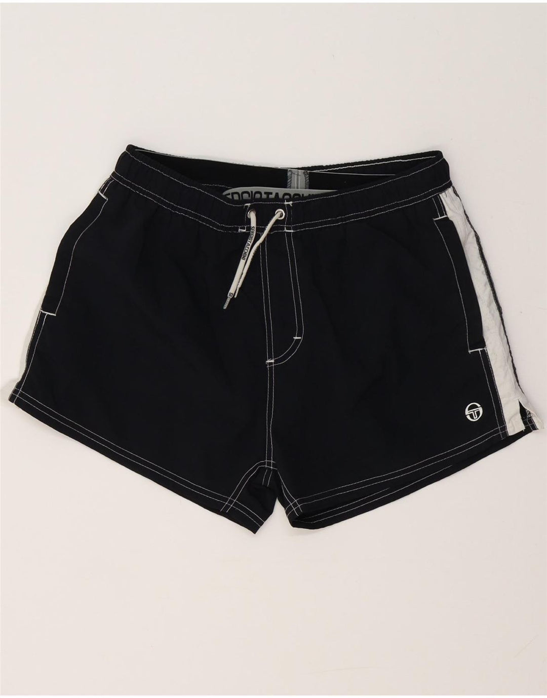 SERGIO TACCHINI Herren-Badeshorts, groß, schwarzes Farbblock-Polyester