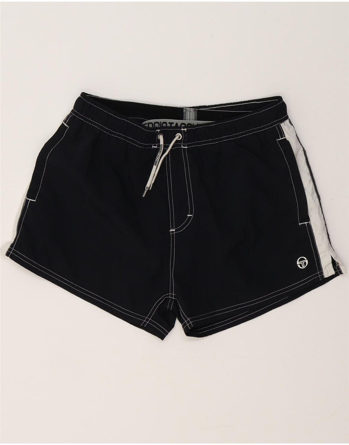 SERGIO TACCHINI Herren-Badeshorts, groß, schwarzes Farbblock-Polyester