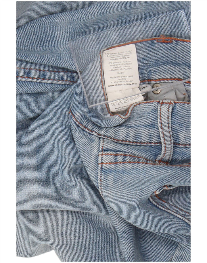 CHEAP MONDAY Herren Distressed Slim Jeans W32 L28 Blaue Baumwolle