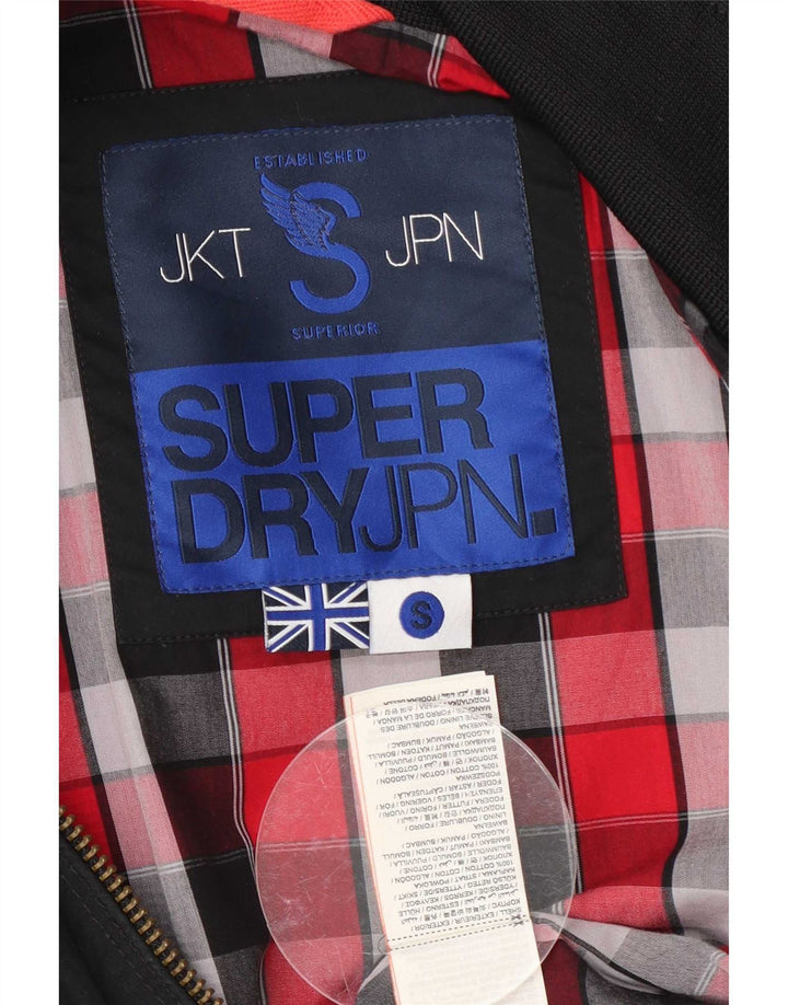 Superdry Herren Bomberjacke UK 36 Small Black Cotton