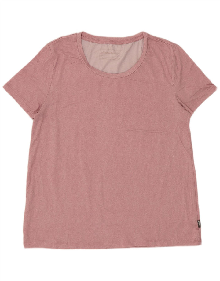 EDDIE BAUER Damen T-Shirt Top UK 10 Small Rosa Polyester