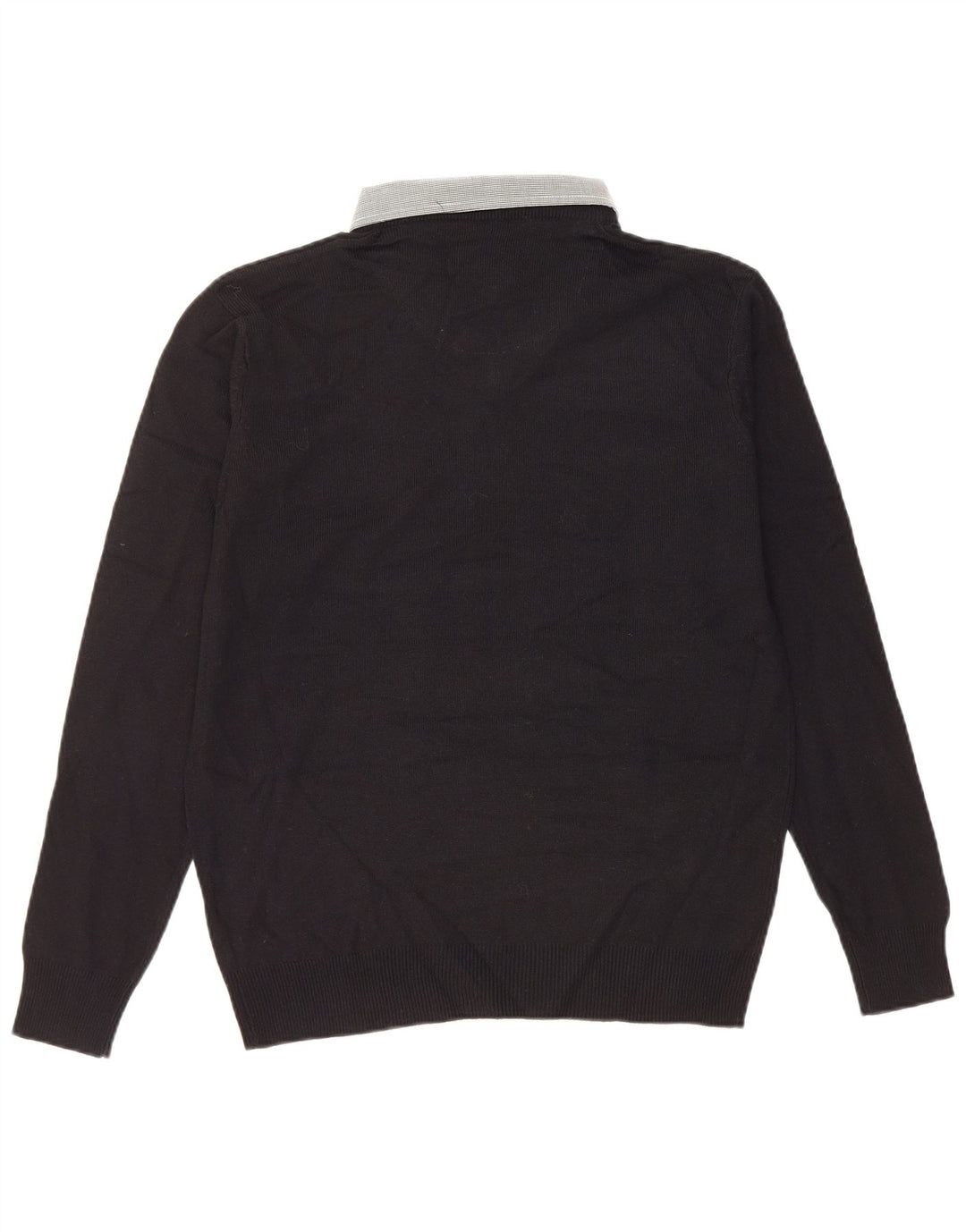 PIERRE CARDIN Herren-Pullover mit V-Ausschnitt, groß, aus schwarzem Acryl