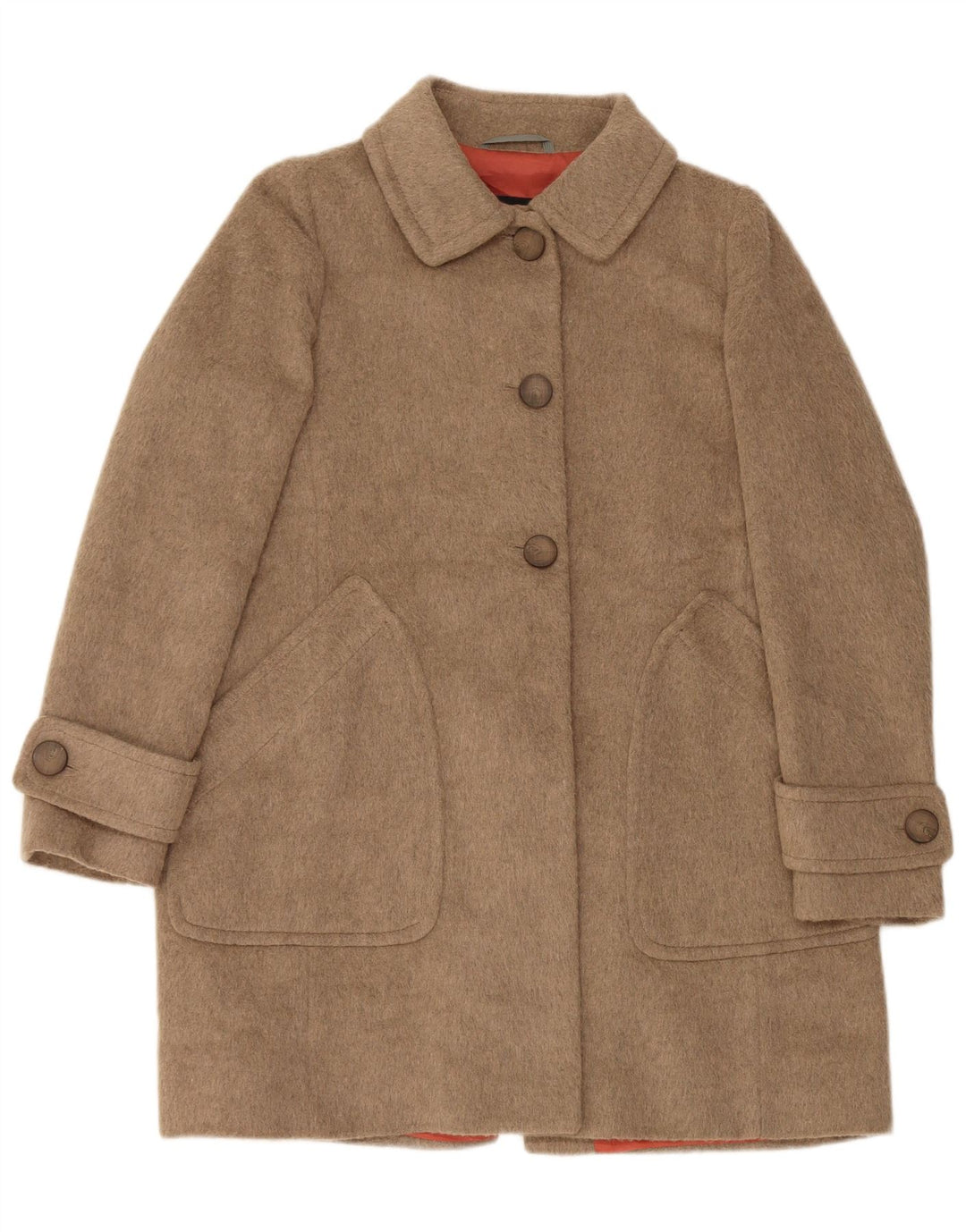 Marella Damen EMME Mantel UK 12 Medium Beige Acryl