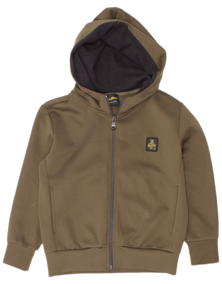 Refrigiwear Jungen-Kapuzenpullover mit Reißverschluss, 7–8 Jahre, Khaki, Polyester