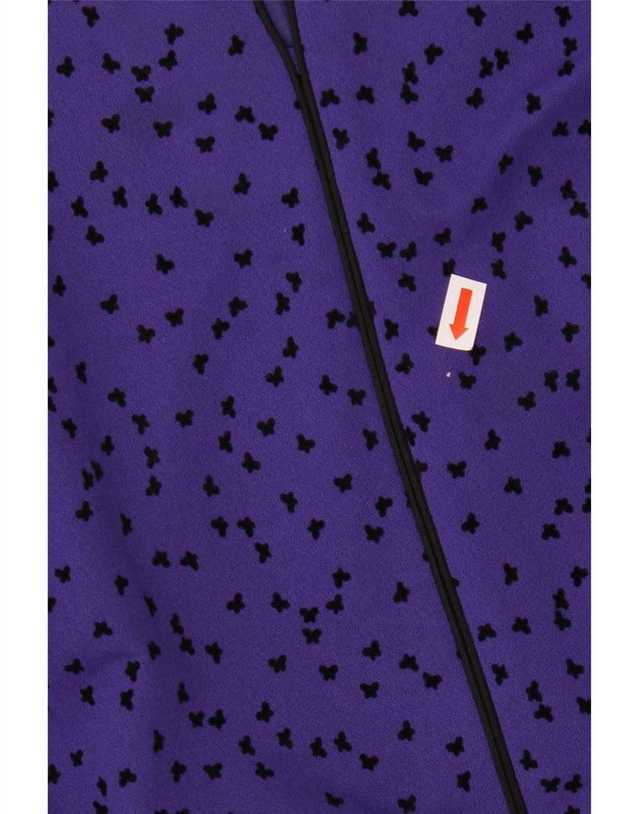 FRANKENWALDER Damen Langarm-A-Linien-Kleid EU 46 XL Lila gepunktet