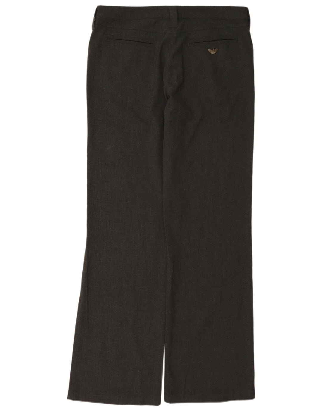 Armani Damen Bootcut Freizeithose W30 L33 Graues Polyester