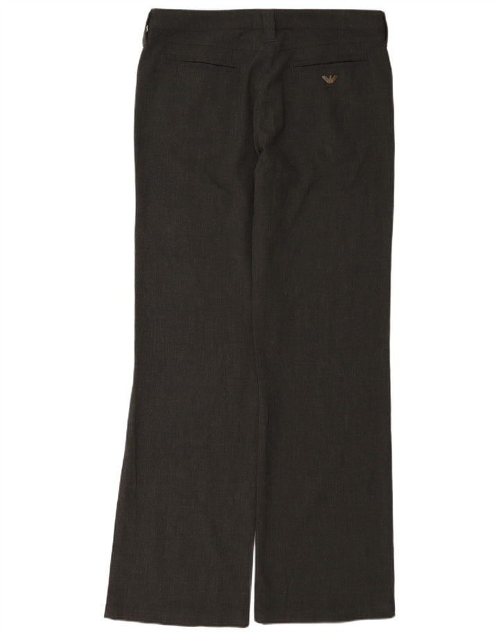 Armani Damen Bootcut Freizeithose W30 L33 Graues Polyester