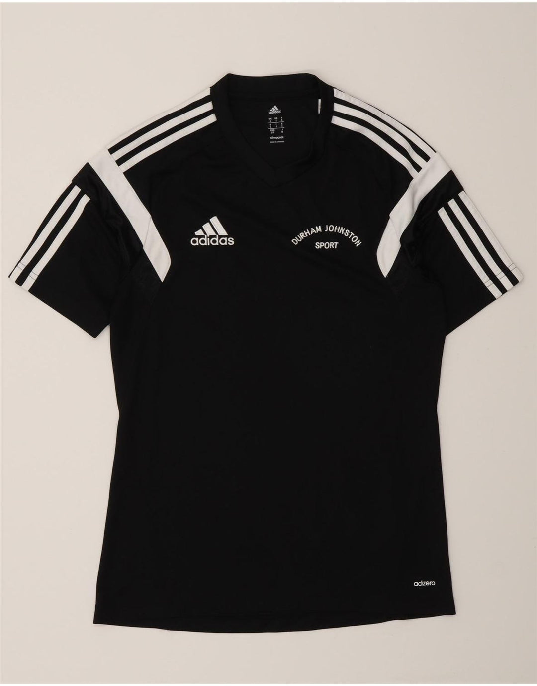 Adidas Herren Durham Graphic T-Shirt Top Small Schwarz Colourblock Polyester