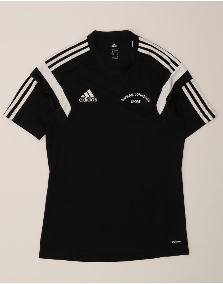 Adidas Herren Durham Graphic T-Shirt Top Small Schwarz Colourblock Polyester