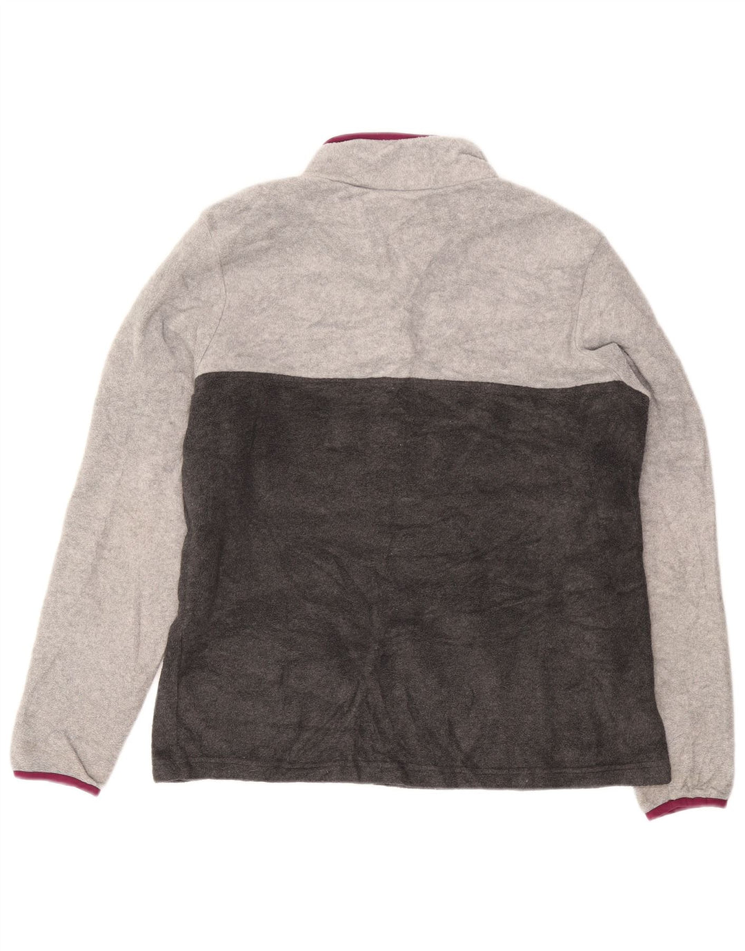 COLUMBIA Damen-Fleecepullover mit Knopfkragen, UK 16, Größe L, Grau, Farbblock