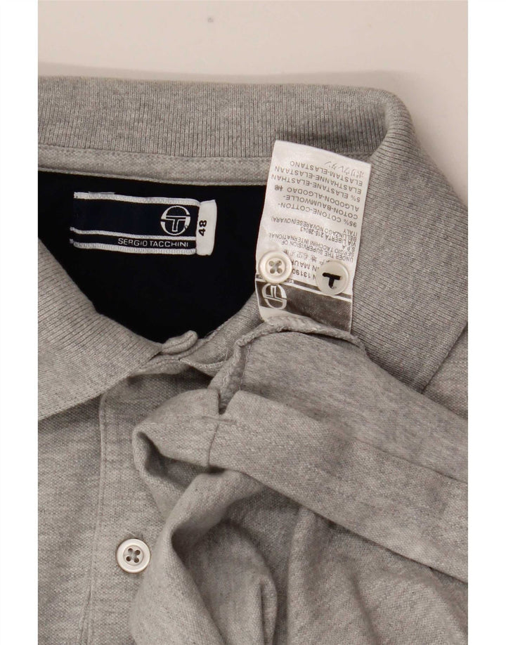 Sergio Tacchini Herren Poloshirt IT 48 Small Grau Baumwolle